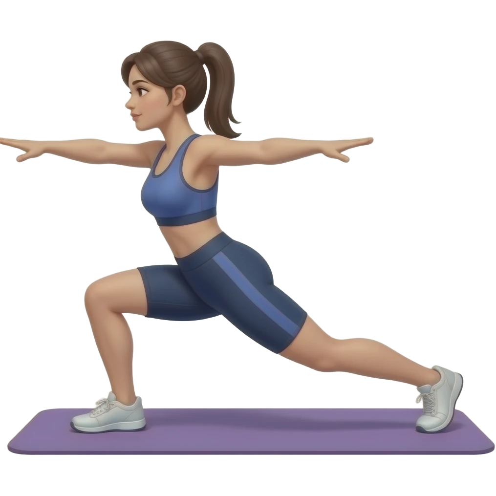 make a girl at the gym doing bulgarian squats emoji