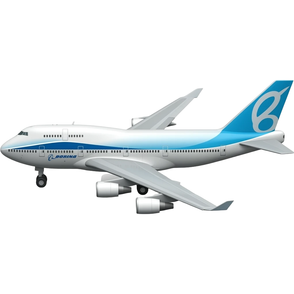 create an image are the Boeing 747 emoji
