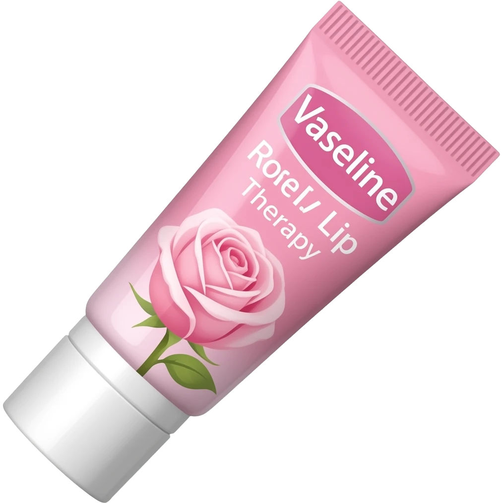 Vaseline rose lip therapy emoji