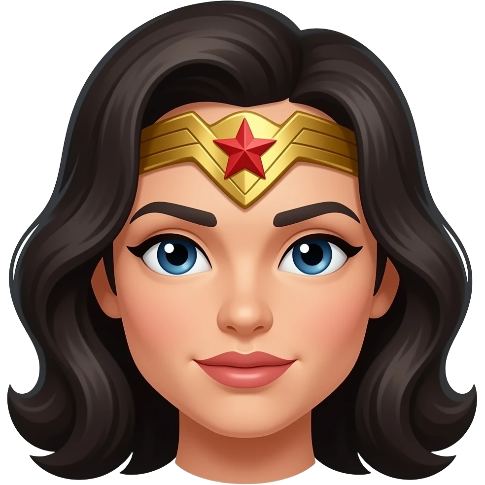 Wonder Woman face emoji