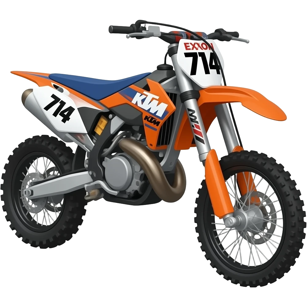 Motocross Startnummer 714 Exxon KTM emoji