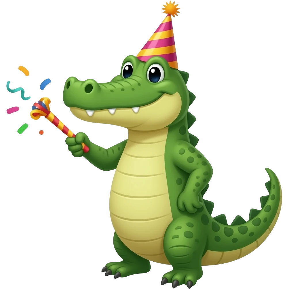 Party alligator emoji