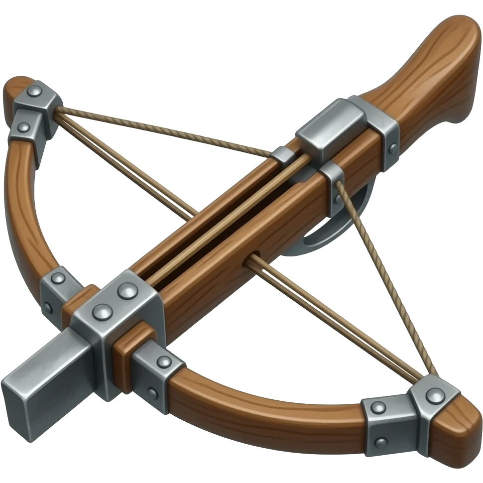 medieval crossbow wood and plated - with no background emoji