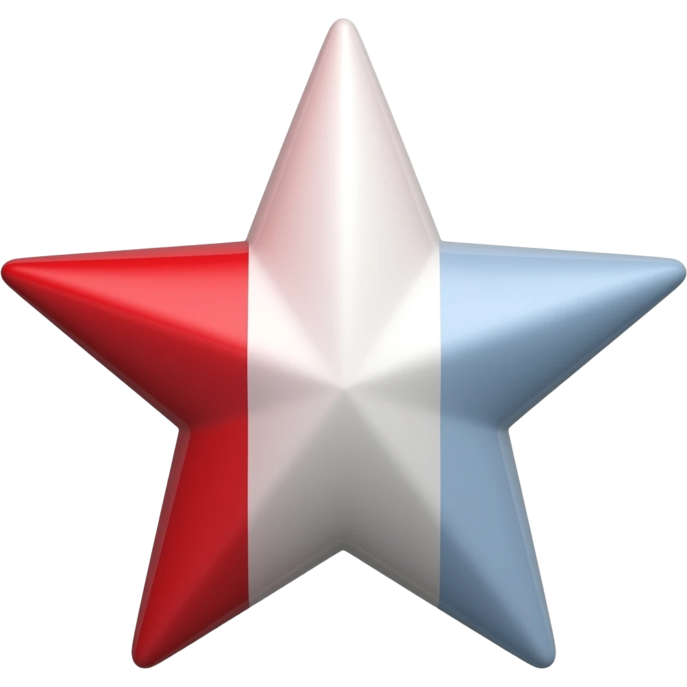 generate 2 stars one in red and other one in blue emoji
