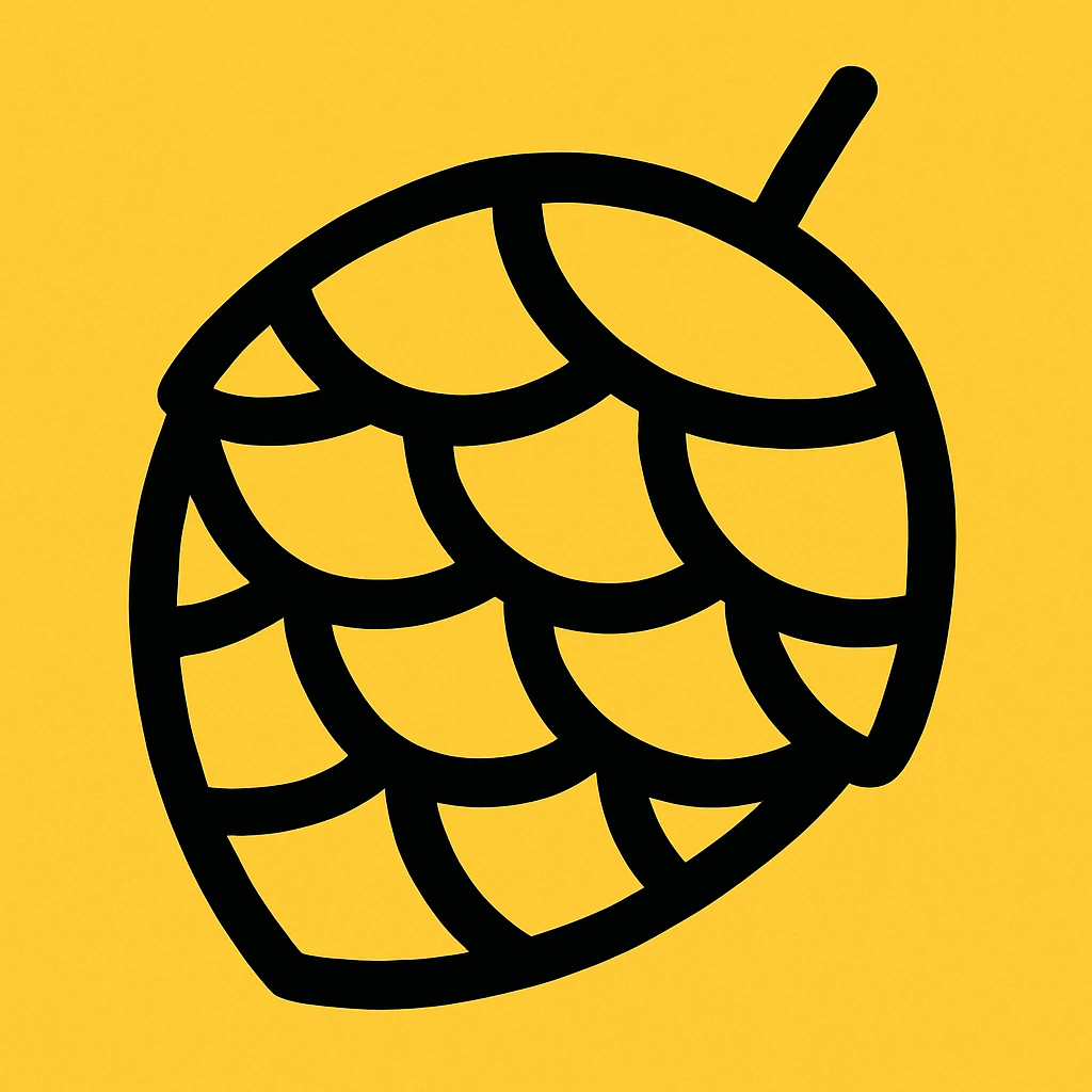 сделай наоборот фон желтый а шишку черной emoji