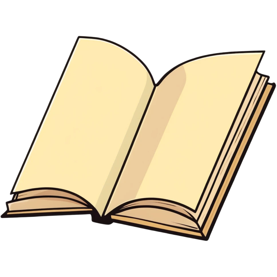 Open book with beige to cream gradient pages emoji