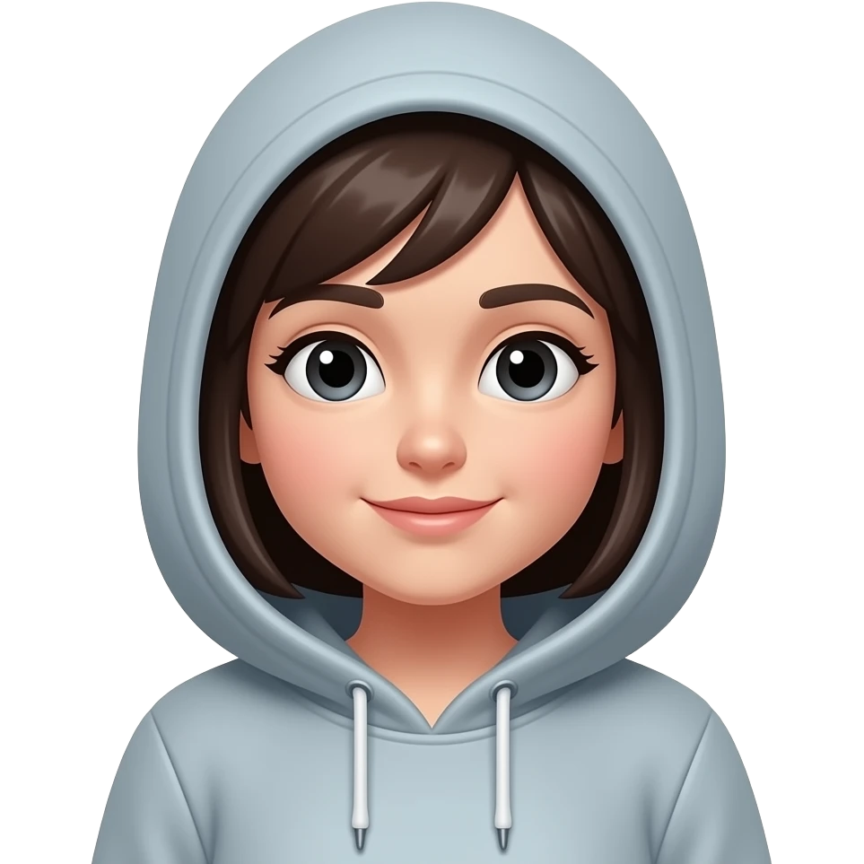 girl wear a hoodie emoji