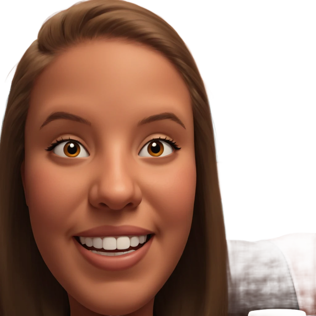 smiling girl indoors meme emoji