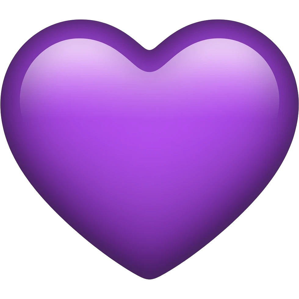 um Love roxo emoji