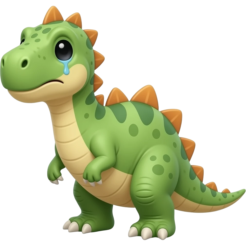 Create a sad dinosaur emoji