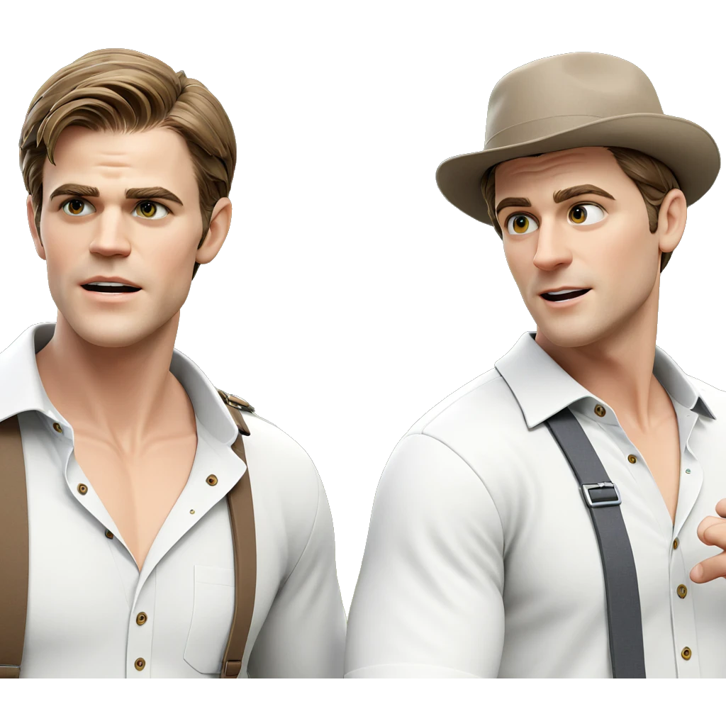 boys in collared shirts outdoors emoji