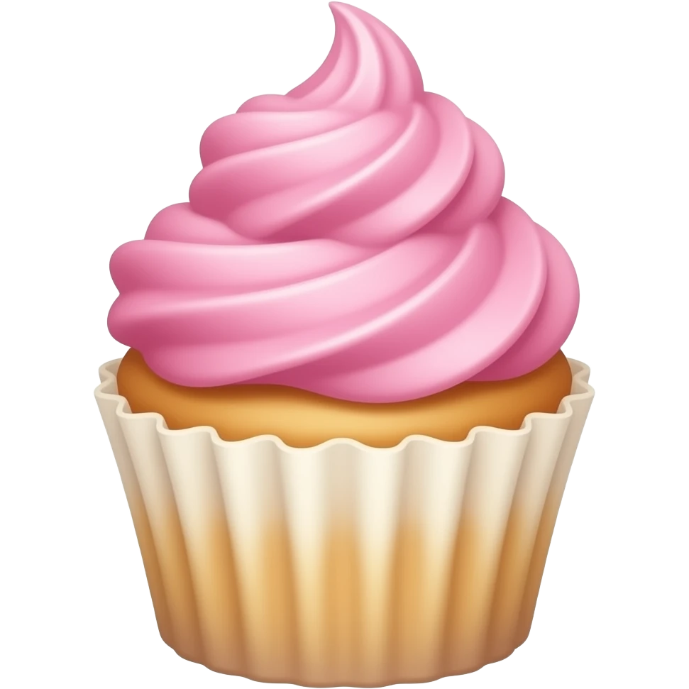 Cupcake with pink icing emoji