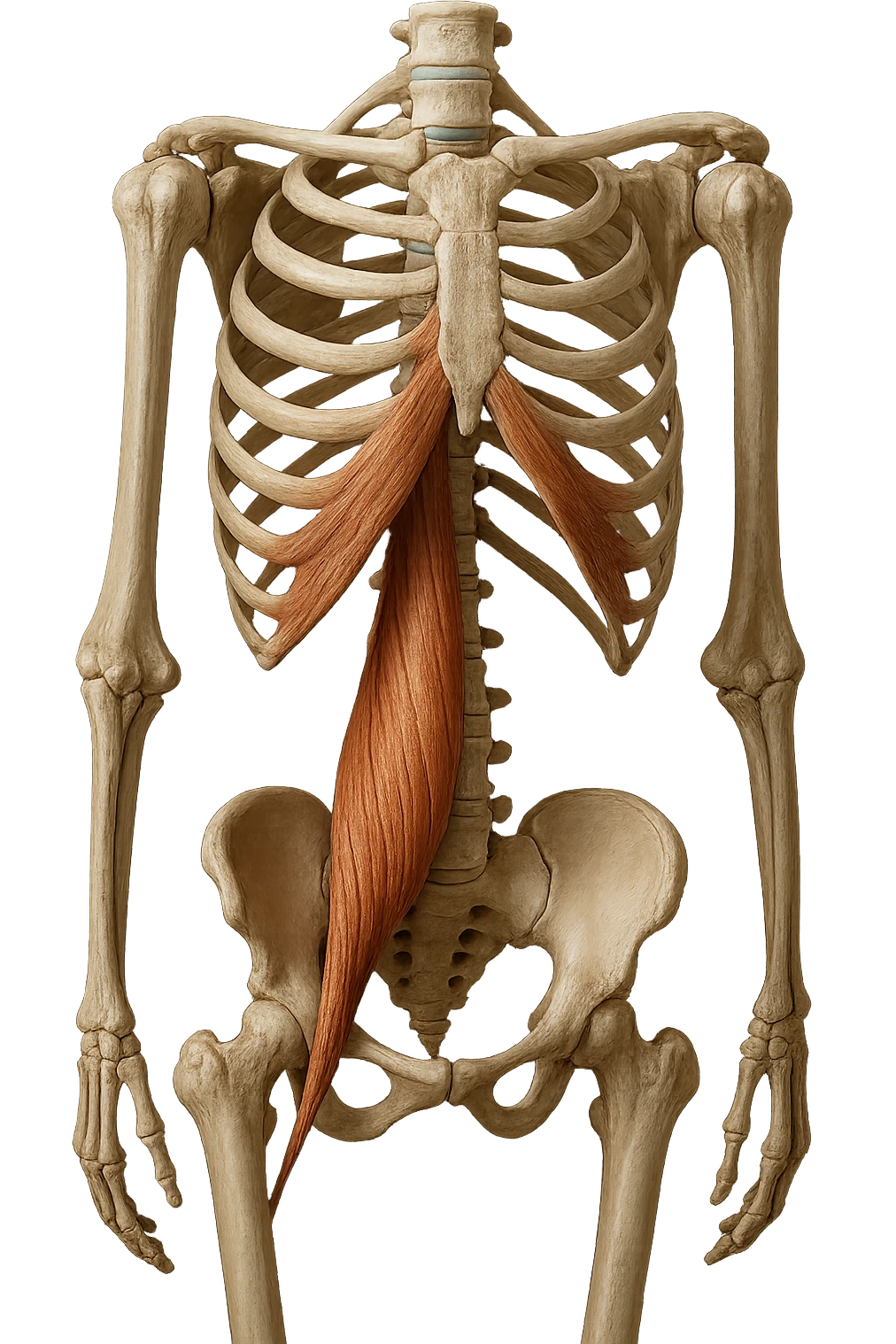 fai un immagine identica che riguarda IL MUSCOLO PSOAS i in evidenza (anatomicO) con colori naturali di un corpo umano. falla iperrealistica anatomica in 4k emoji