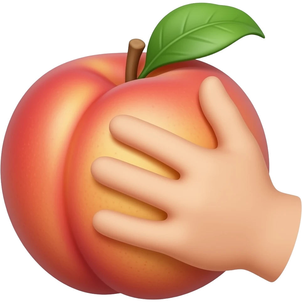 Spank peach emoji
