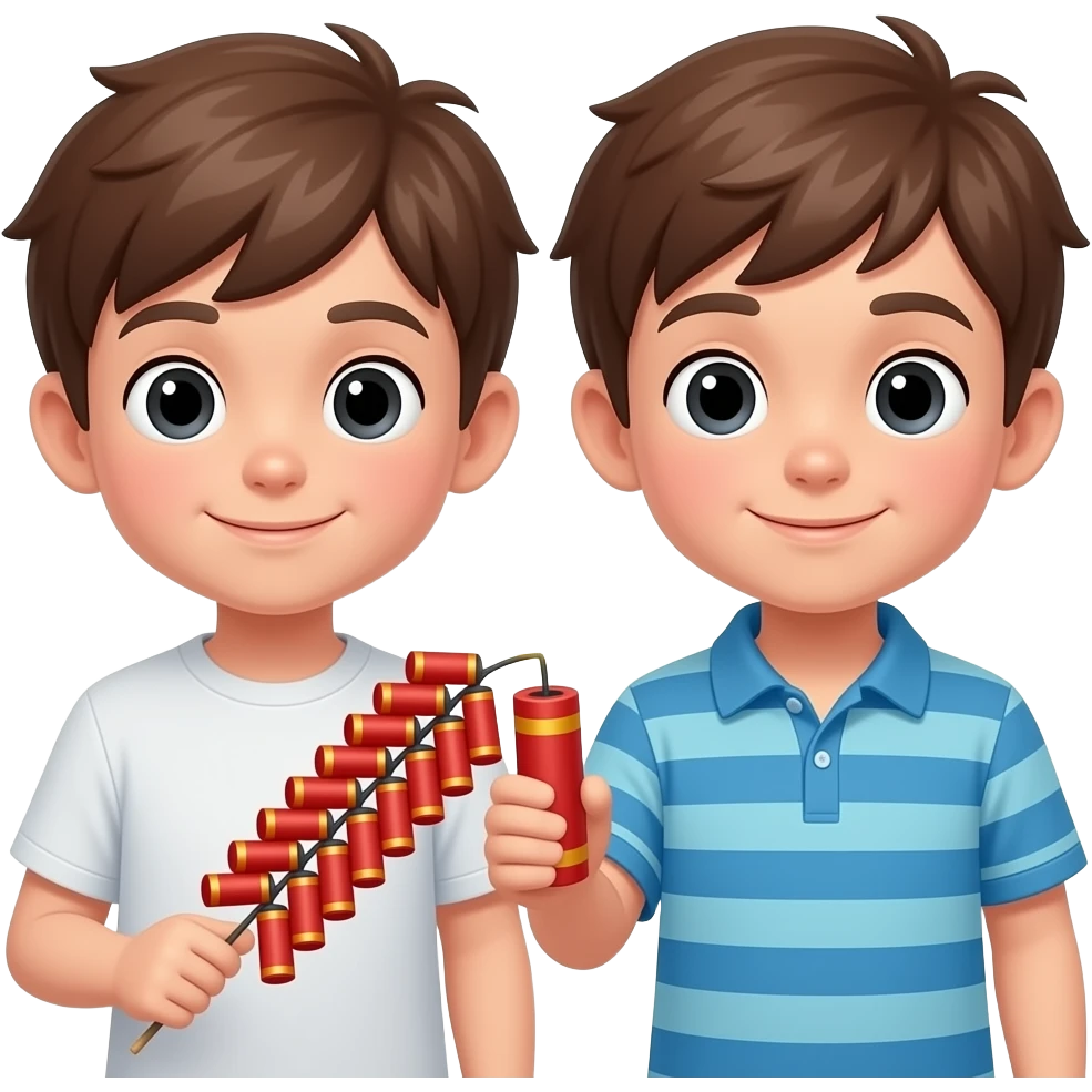 The boys firecracker emoji