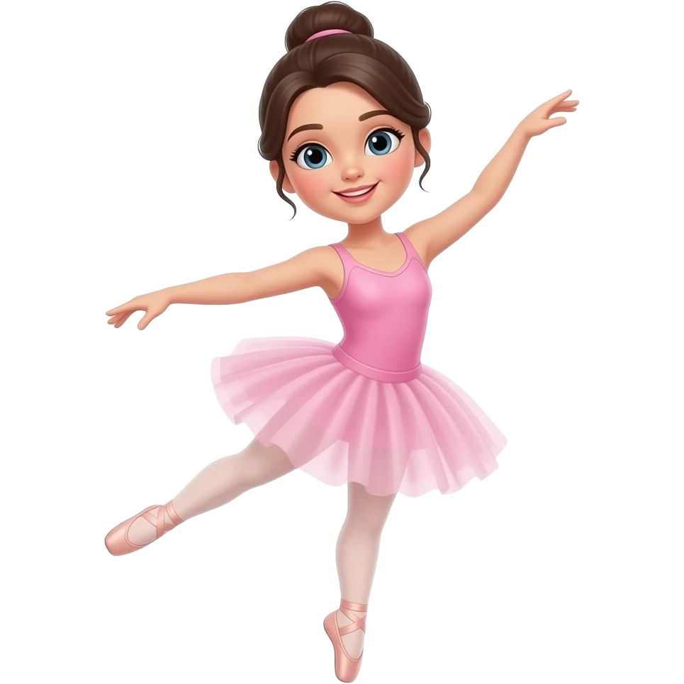 a woman with baby pink leotard is dancing ballet emoji