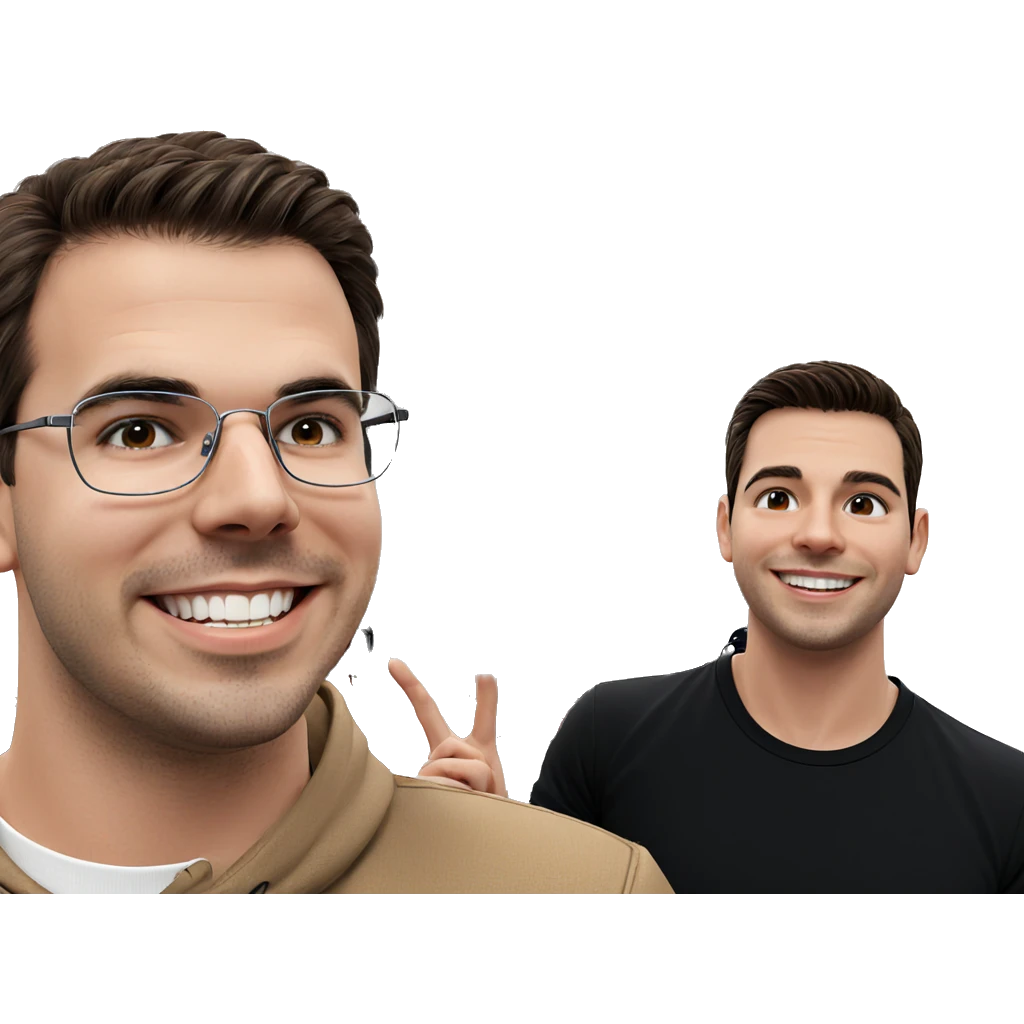smiling boys in casual attire emoji