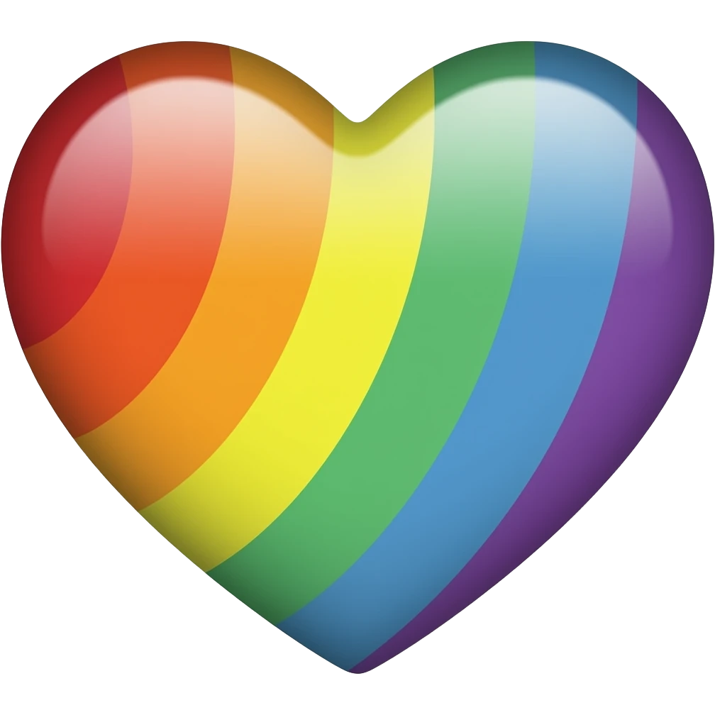 Progress flag heart red, orange, yellow, green, blue, violet, white, pink, light blue, brown, black emoji