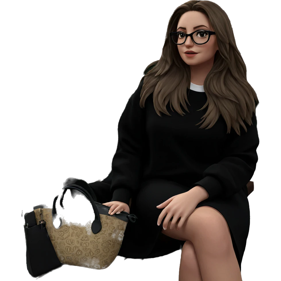 girl sitting on a bench emoji