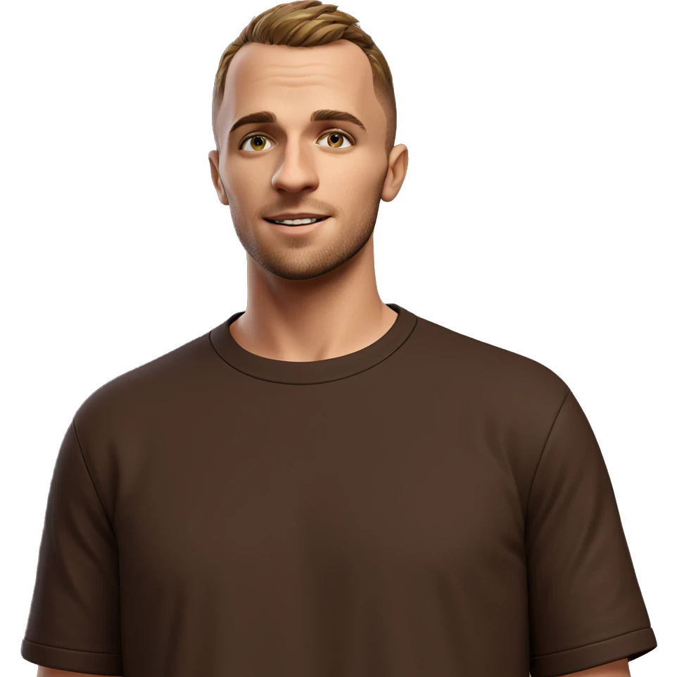 casual look of a guy emoji