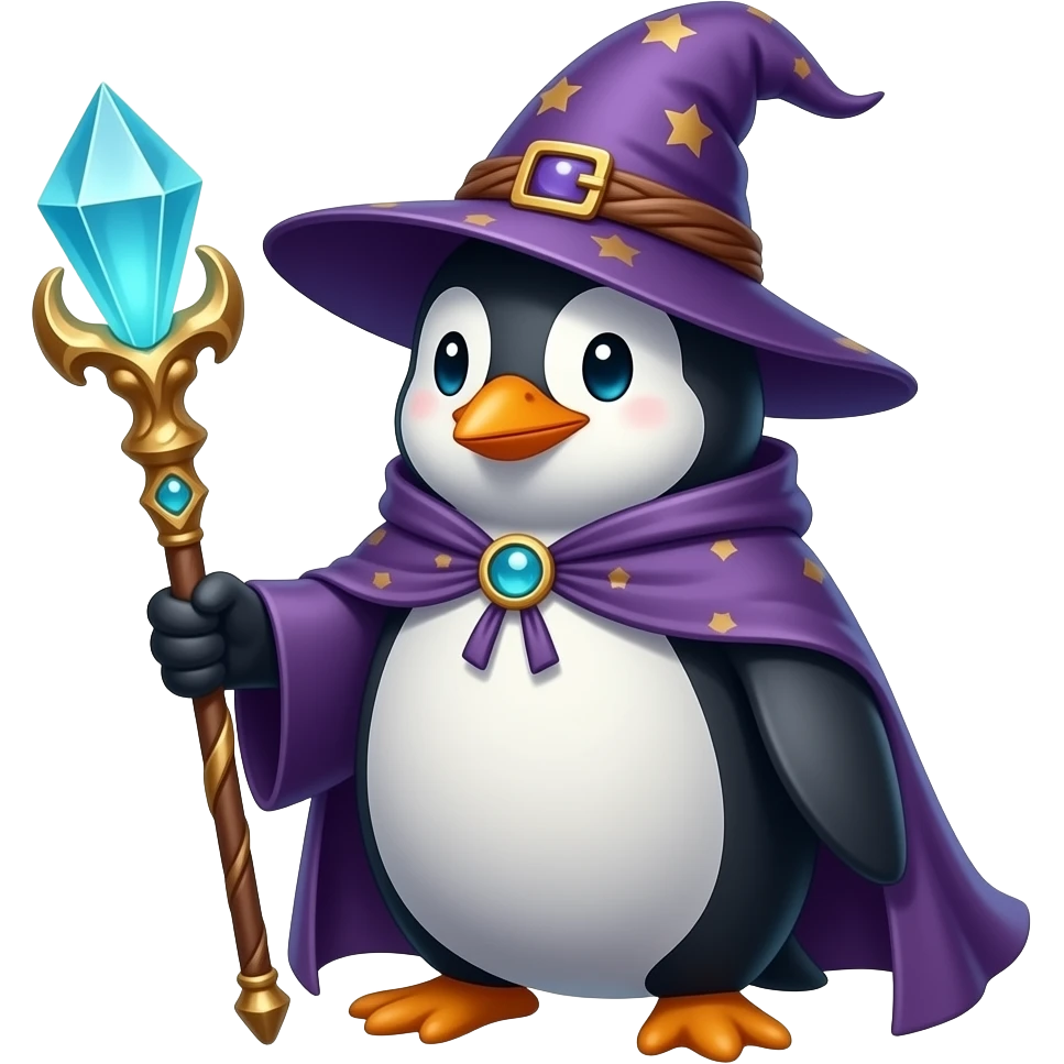 Penguin Wizard emoji