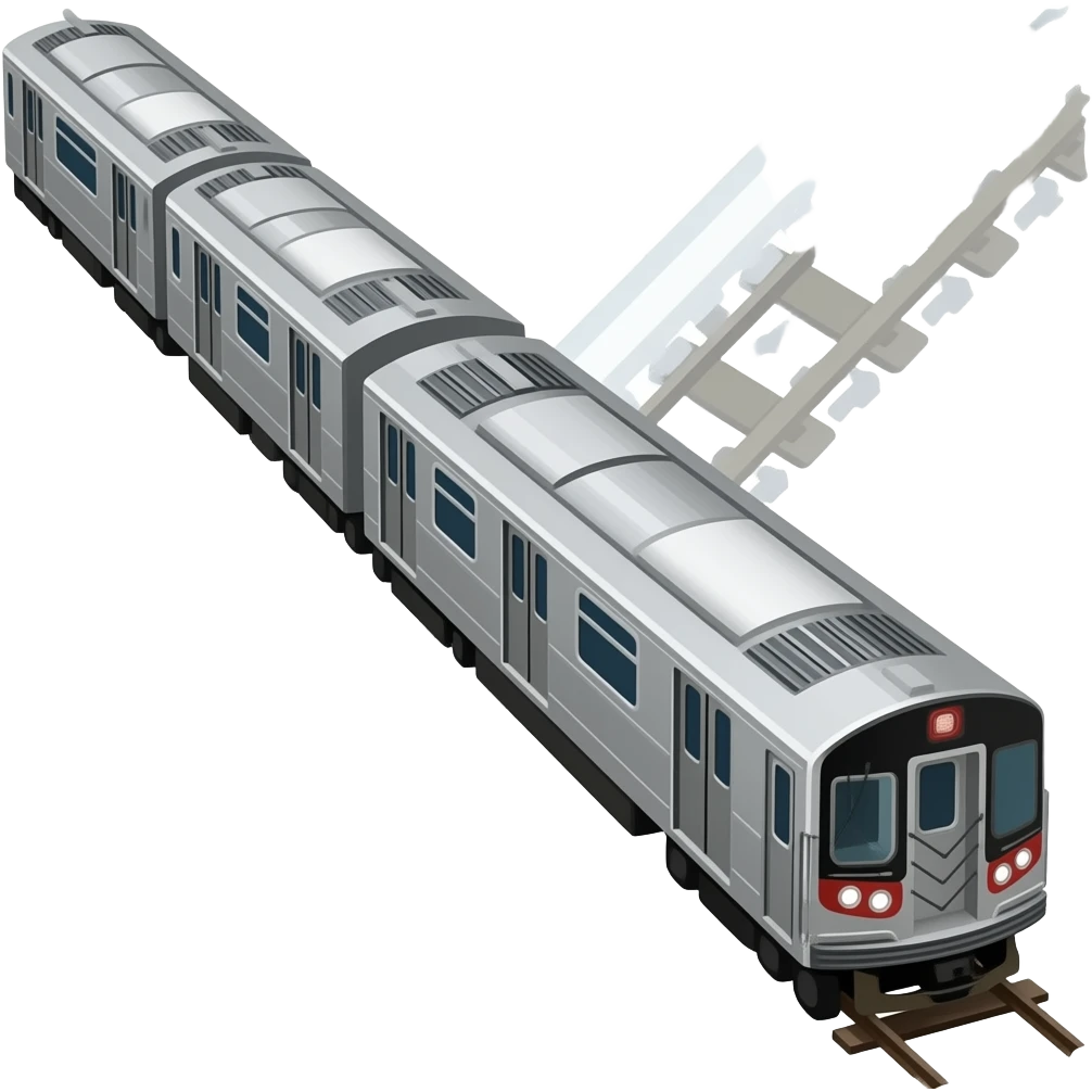long subway train only from 90 degrees from the side emoji