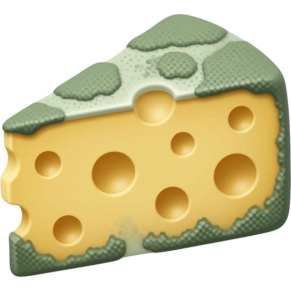 Mouldy cheese slice with holes emoji