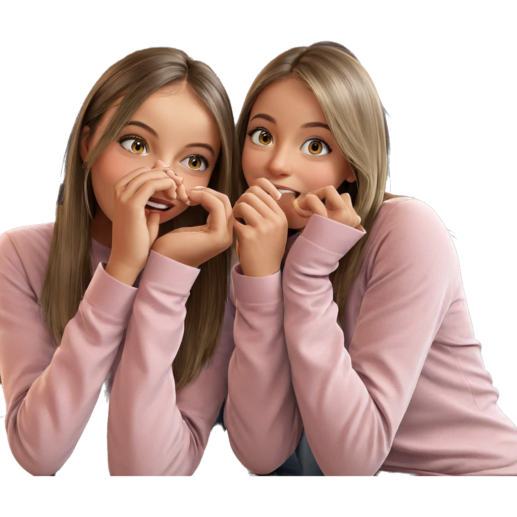 heartfelt friendship between girls emoji