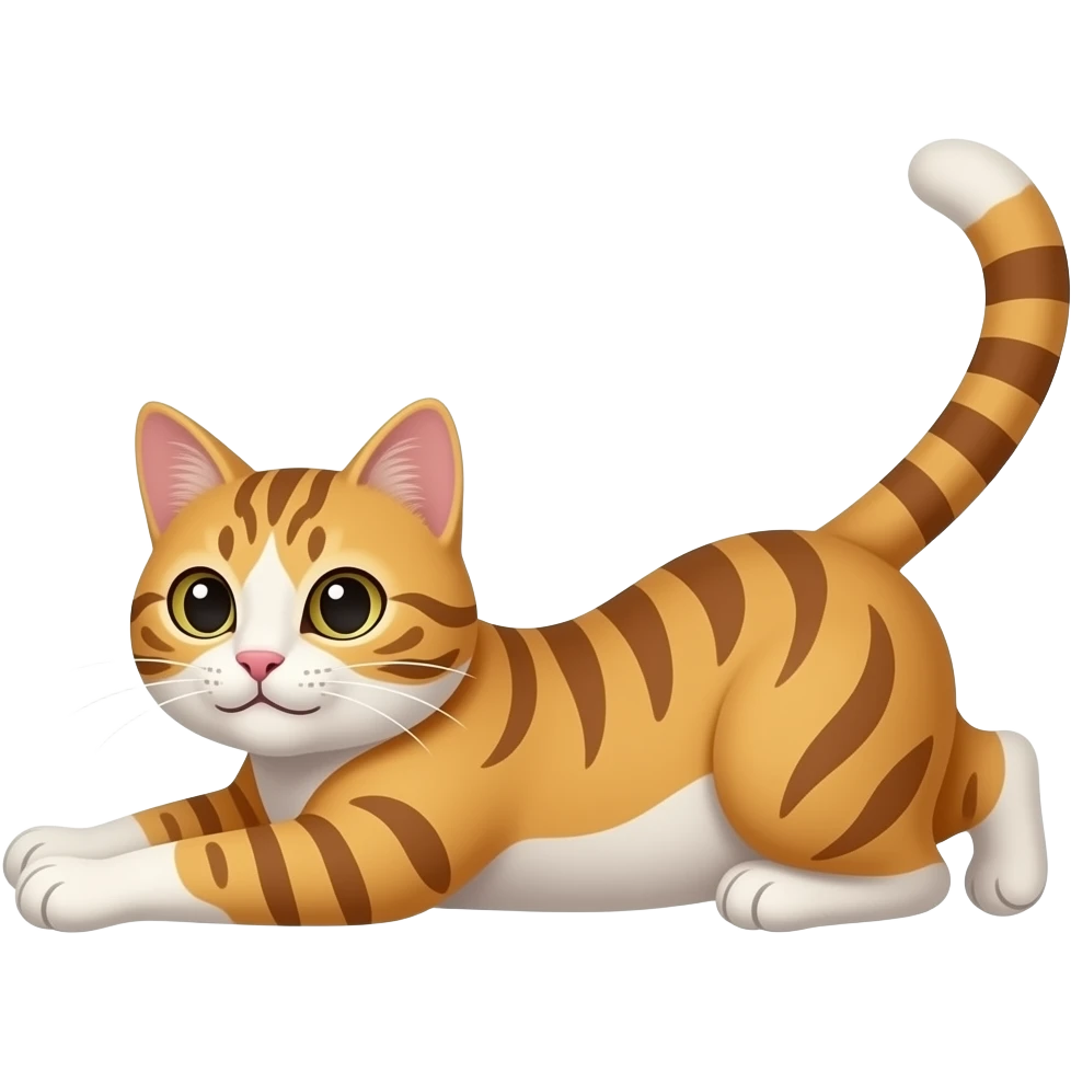 cat stretching emoji