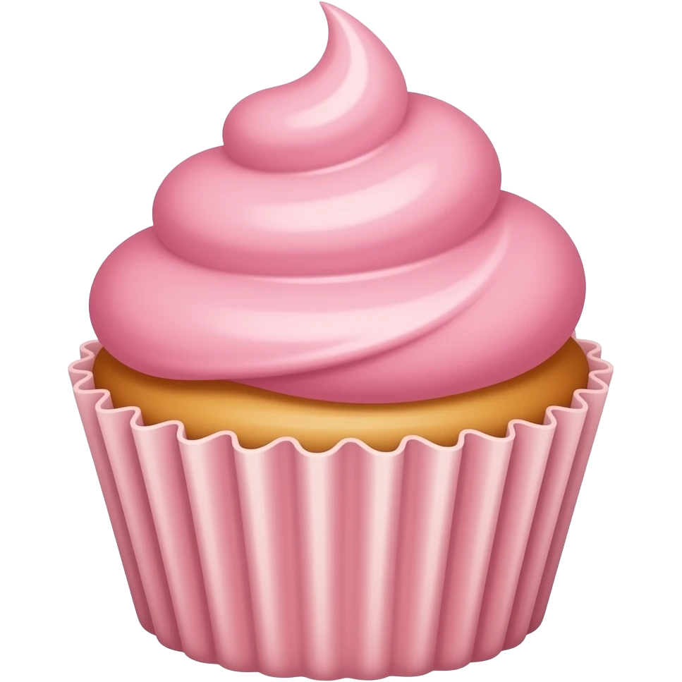 Cupcake with pink icing emoji