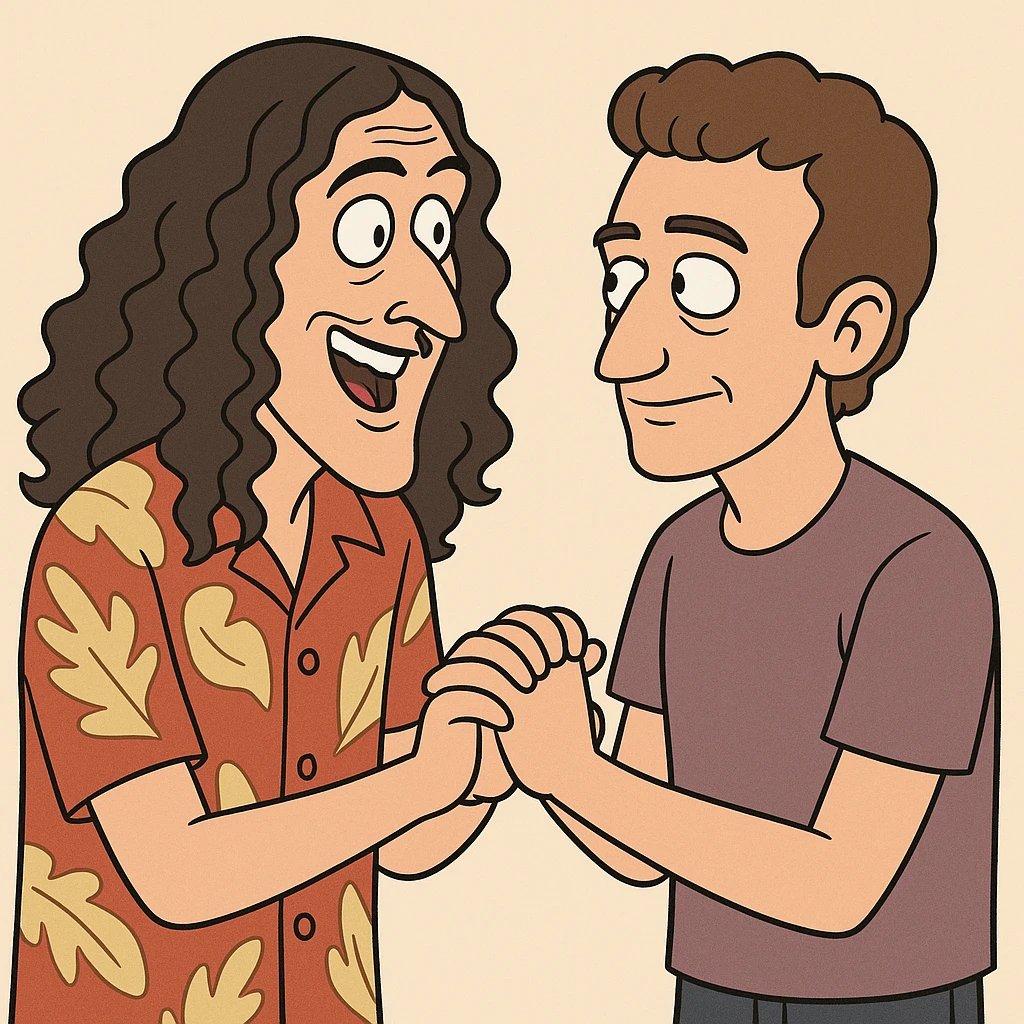 weird al holding my hands John Deacon  emoji