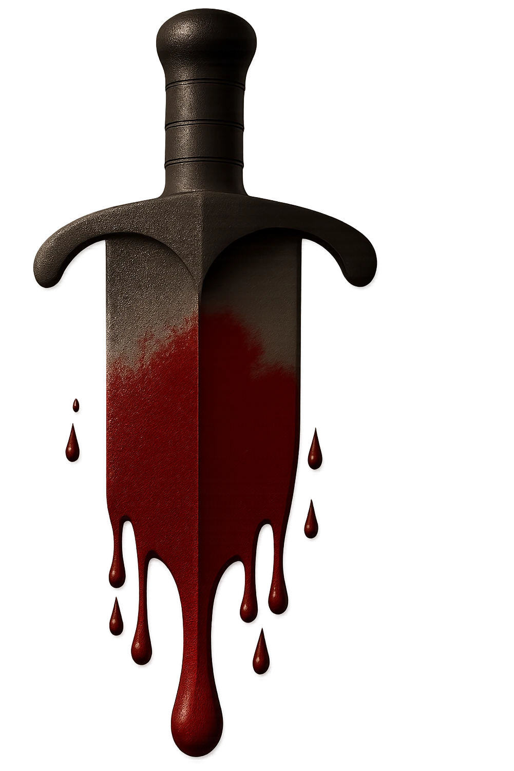 Render this exact sword in high resolution with no background. Keep all proportions, colors, blood, and details exactly as shown in the reference image. No changes to the sword. Transparent background. emoji