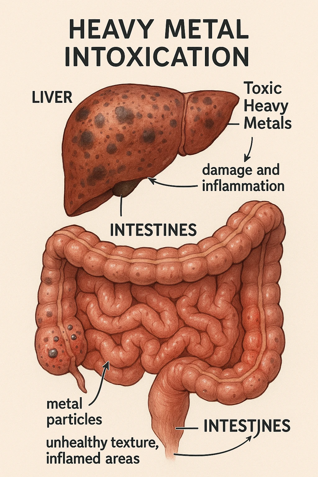 fegato e intestino intossicato da metalli pesanti emoji