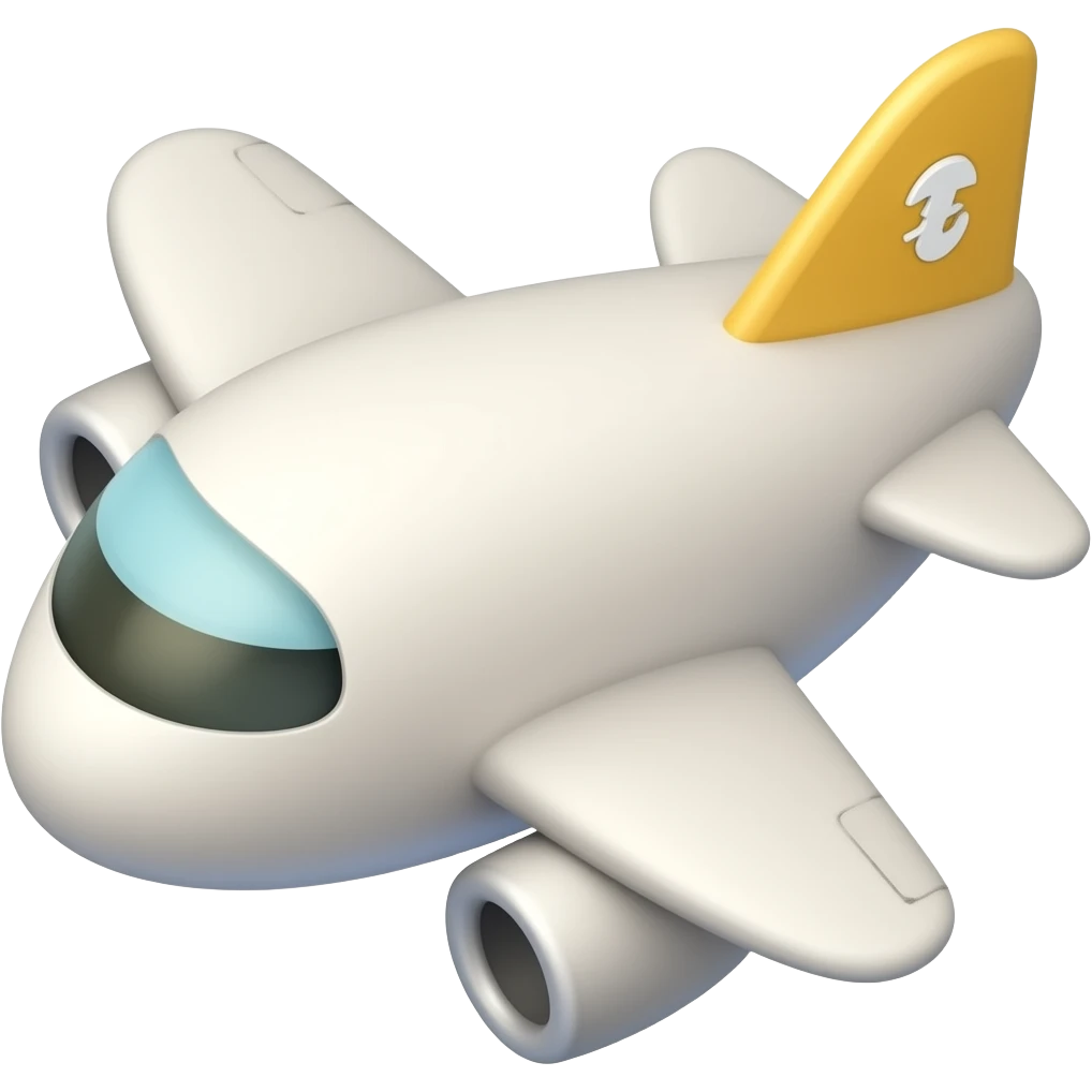 Cute plane emoji