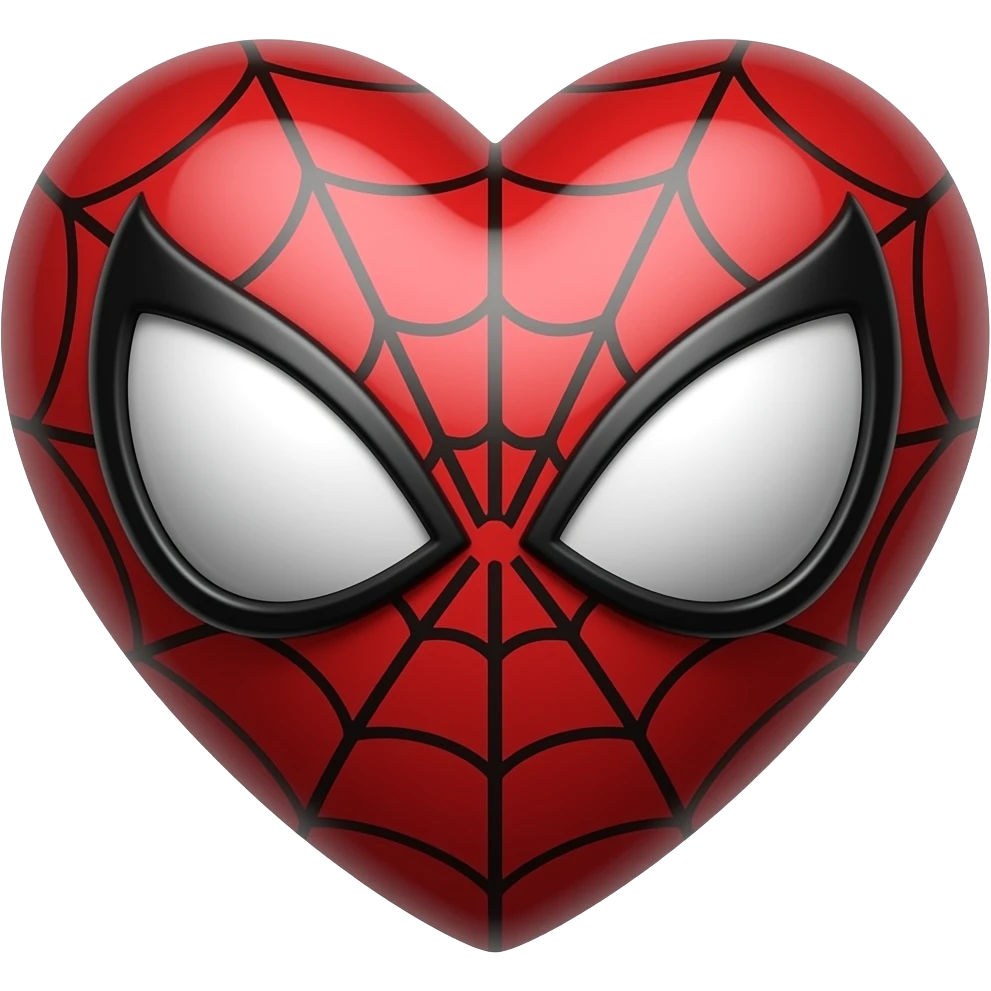 Corazón araña rojo emoji