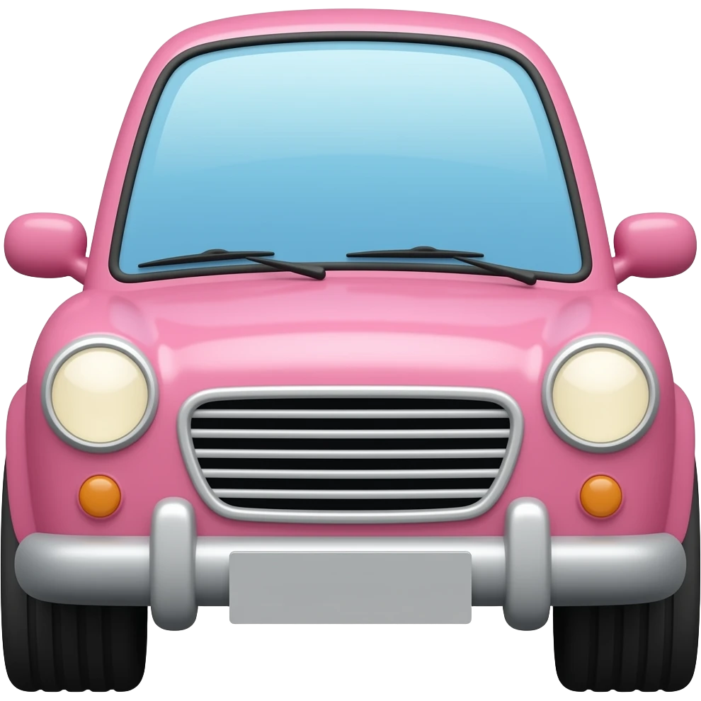 pink car emoji