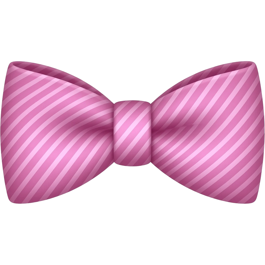 Pink lined bow tie emoji