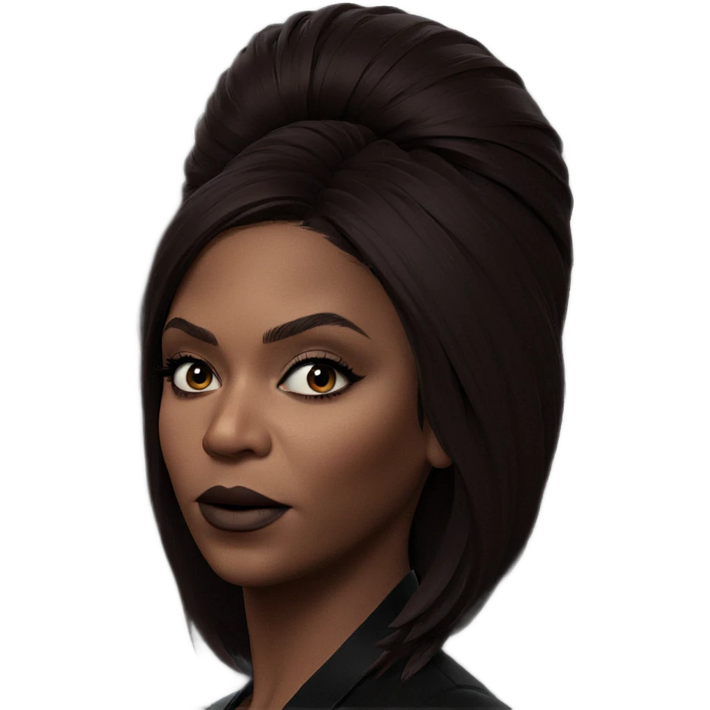 dark beauty portrait illustration emoji