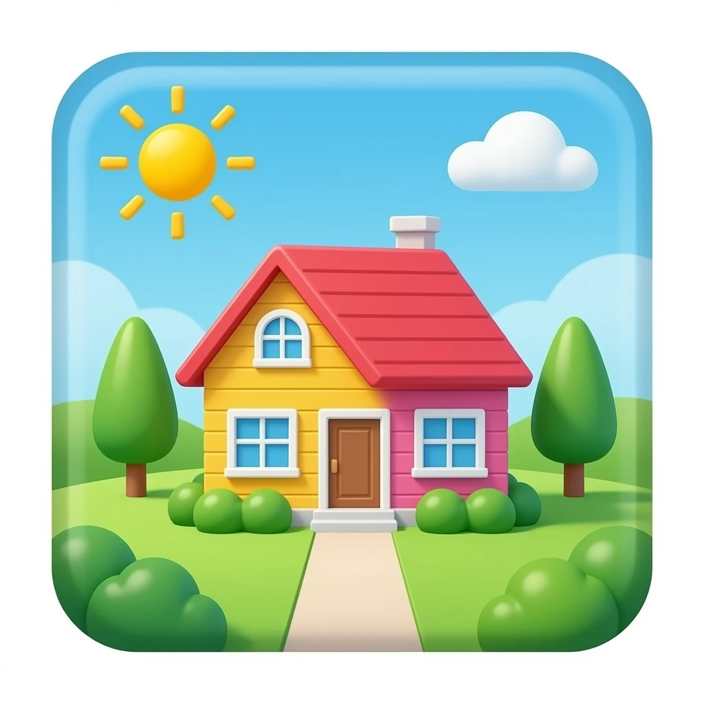 home in stile liquid glass a colori emoji