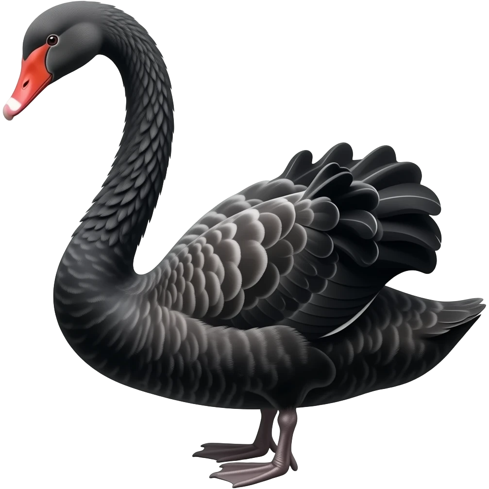Un cisne de color negro emoji