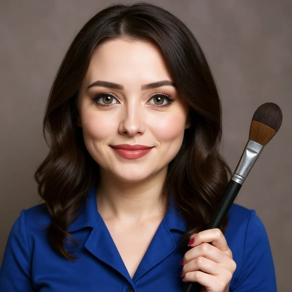 turn this emoji of Kat Dennings into a realistic photo emoji