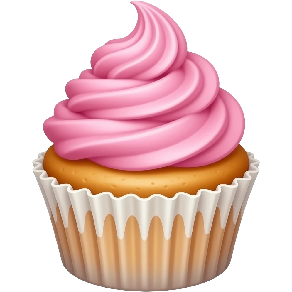 Cupcake with pink icing emoji