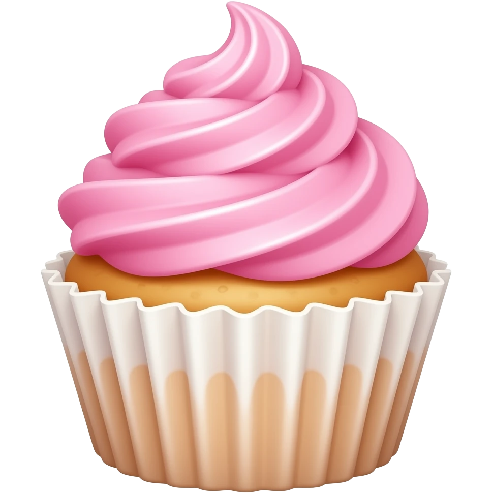 Cupcake with pink icing emoji