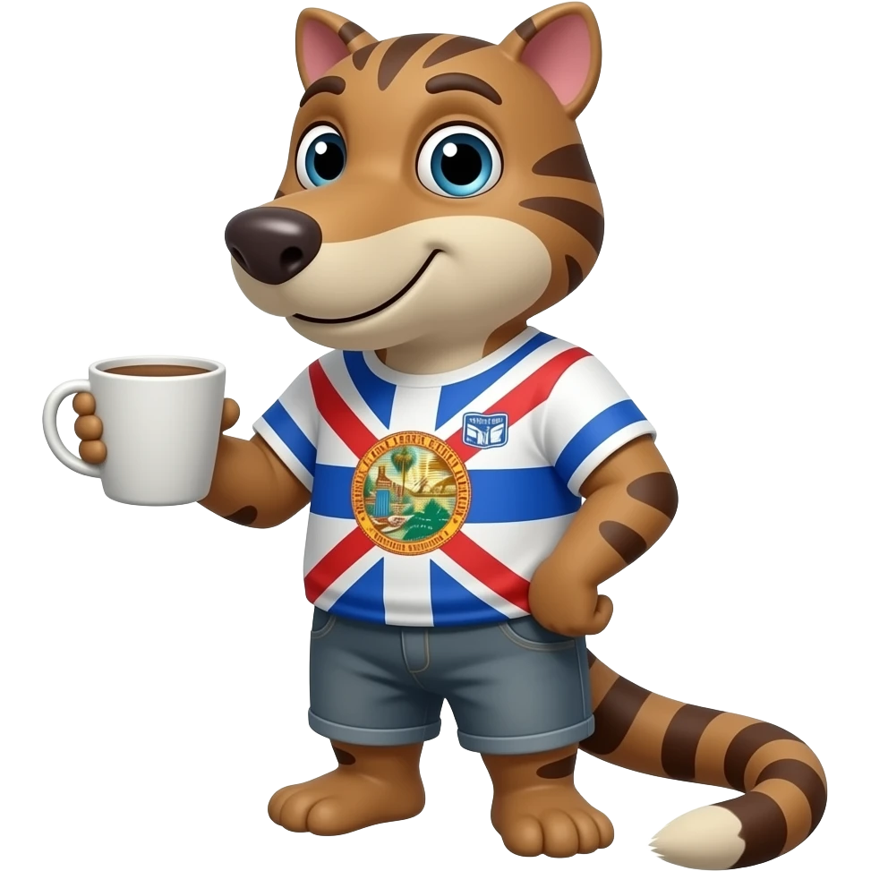 Florida animal drinking coffee with steam emoji