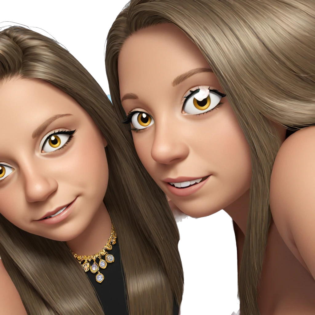 smiling girls with jewelry emoji