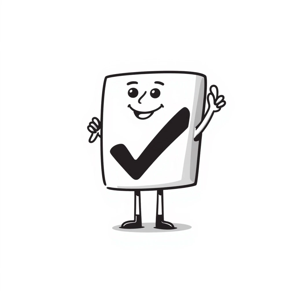 A funny checkbox emoji