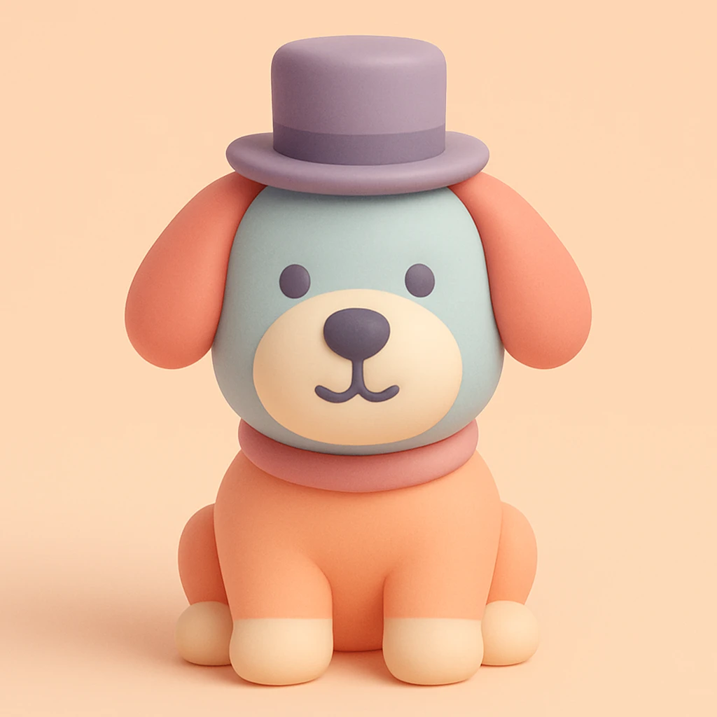 dog with tophat emoji