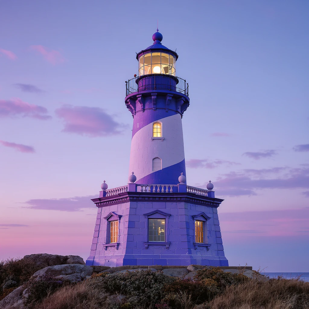 a lifelike classic rotating beacon, violet blue, with realistic lighting and reflections emoji