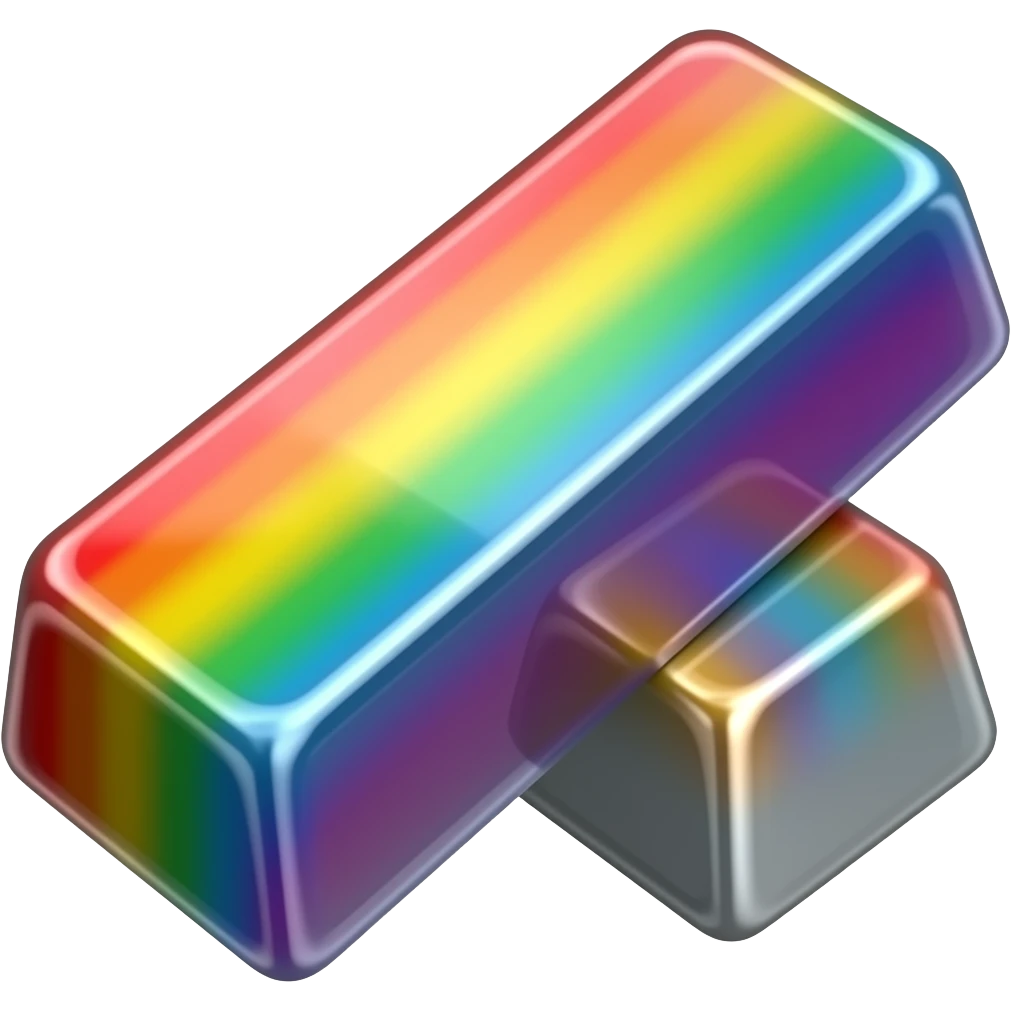 Simple rainbow smelted mythical metal bar emoji