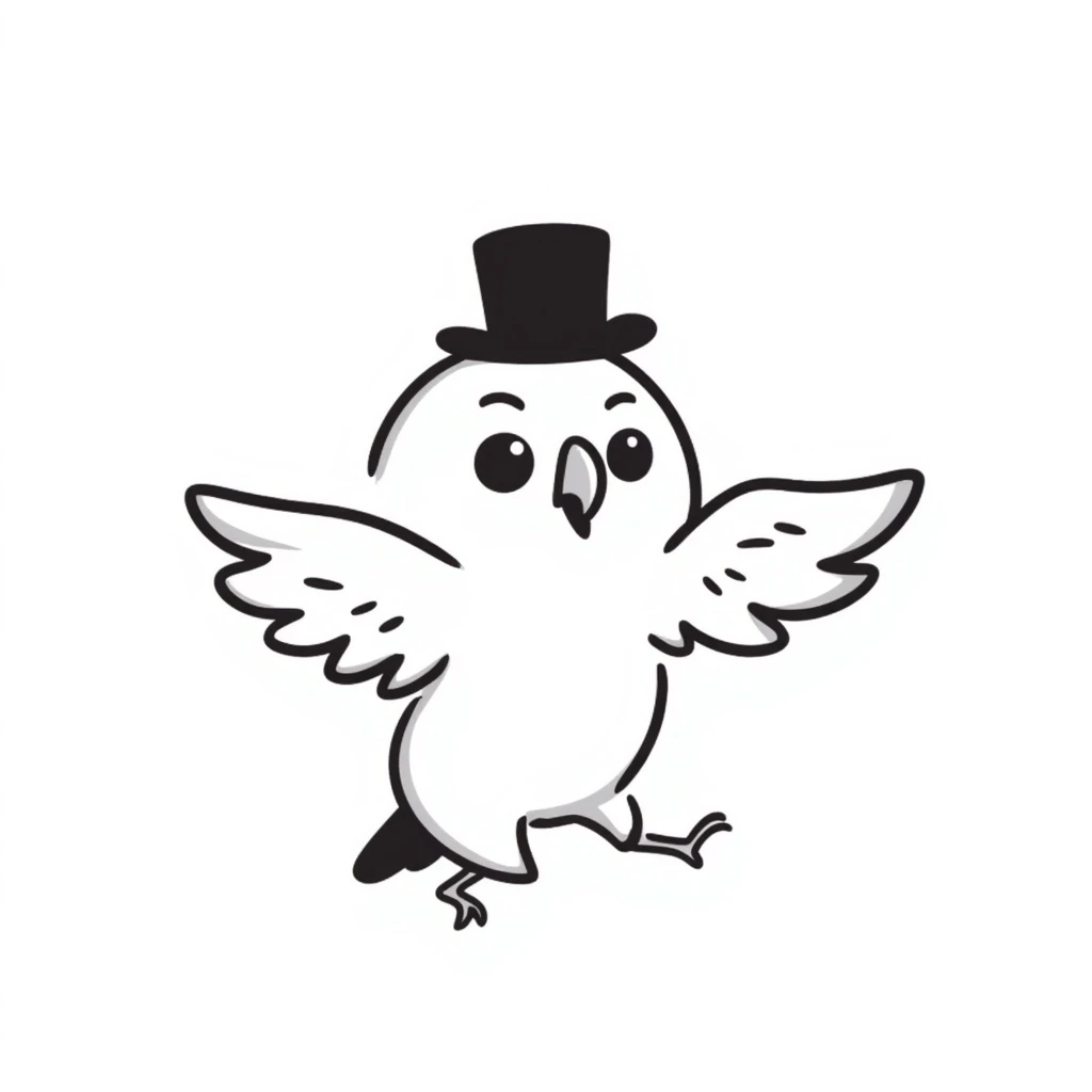 dancing parrot dancing, hand drawn doodle style emoji